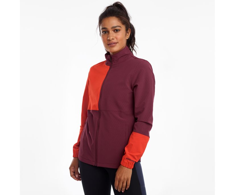 Chaquetas Saucony Bluster Mujer Rojos Vino | México 269OKIR